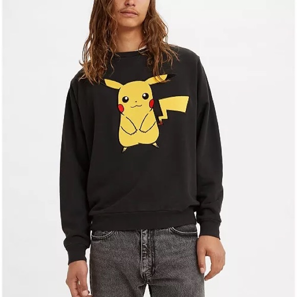 Levi's Pokemon Embroidered Pikachu Sweatshirt NWT